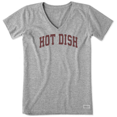 Women's Hot Dish Arch Short Sleeve Crusher Vee