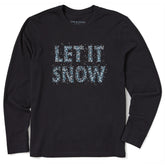 Men's Let it Snow Sparkle Long Sleeve Crusher Tee