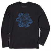 Men's Snowflake Cabin Long Sleeve Crusher Tee