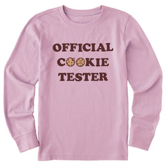 Kids Official Cookie Tester Long Sleeve Crusher Tee