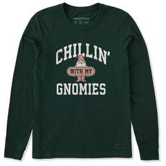 Women's Chillin' with my Gnomies Arch Long Sleeve Crusher Tee