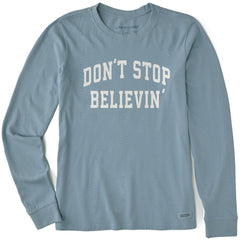 Women's Don't Stop Believin' Arch Long Sleeve Crusher Tee