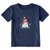 Toddler I Can't Feel My Toes Snowman Short Sleeve Crusher Tee
