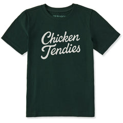 Kids Chicken Tendies Script Short Sleeve Crusher Tee