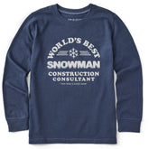 Kids Snowman Consultant Long Sleeve Crusher Tee