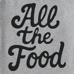 Men's All the Food Script Long Sleeve Crusher Tee