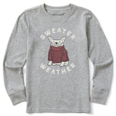 Kids Sweater Weather Frenchie Long Sleeve Crusher Tee
