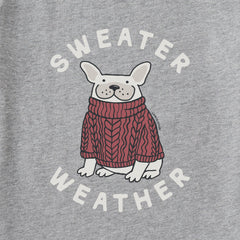 Kids Sweater Weather Frenchie Long Sleeve Crusher Tee