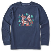 Kids Fox in the Winter Long Sleeve Crusher Tee