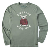 Men's Sweater Weather Frenchie Long Sleeve Crusher Tee