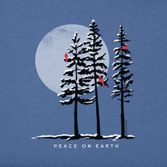 Men's Peace on Earth Cardinals Long Sleeve Crusher Tee