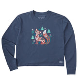 Women's Fox in the Winter Long Sleeve Crusher Boxy Tee