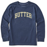 Kids Butter Athletic Arch Long Sleeve Crusher Tee