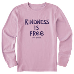 Kids Kindness is Free Long Sleeve Crusher Tee