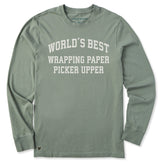 Men's Wrapping Paper Arch Long Sleeve Crusher Tee