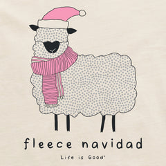 Women's Fleece Navidad Sheep Long Sleeve Crusher Tee