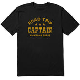 Men's Road Trip Captain No Wrong Turns Short Sleeve Crusher Tee