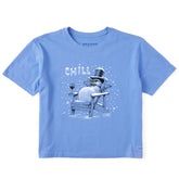 Women's Chill Snowman Adirondack Short Sleeve Crusher Boxy Tee