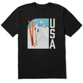 Men's USA Ski Mountain Short Sleeve Crusher Tee