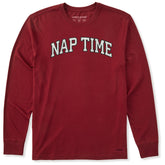 Men's Nap Time Outline Arch Long Sleeve Crusher Tee