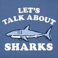 Kids Let's Talk About Sharks Short Sleeve Crusher Tee