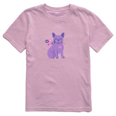 Kids Frenchie Flowers Short Sleeve Crusher Tee