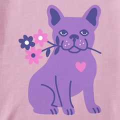 Kids Frenchie Flowers Short Sleeve Crusher Tee