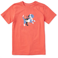Kids Hula Beagle Short Sleeve Crusher Tee