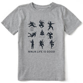Kids Ninja Life is Good Short Sleeve Crusher Tee