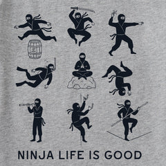 Kids Ninja Life is Good Short Sleeve Crusher Tee