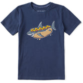 Kids Hot Dog Shark Short Sleeve Crusher Tee