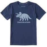 Kids A triceratops Short Sleeve Crusher Tee