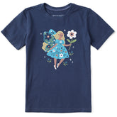 Kids Floral Fairy Short Sleeve Crusher Tee