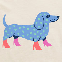 Women's Dachshund with Boots Crusher-LITE Shrunken Tee