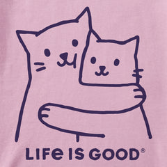 Toddler Hugging Cats Short Sleeve Crusher Tee