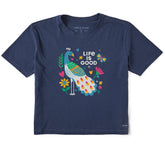 Women's It's a Peacock Short Sleeve Crusher Boxy Tee