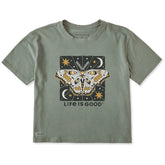 Women's Butterfly Universe Short Sleeve Crusher Boxy Tee