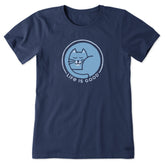 Women's Cat Curl Short Sleeve Crusher Tee