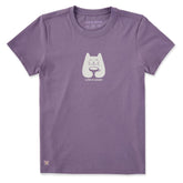 Women's Cat with Coffee Short Sleeve Crusher Tee