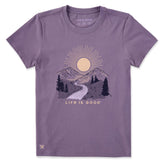 Women's A Mountain Sunrise Short Sleeve Crusher Tee