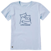 Women's Hugging Cats Short Sleeve Crusher Tee