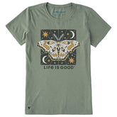 Women's Butterfly Universe Short Sleeve Crusher Tee