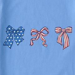 Kids Three American Bows Short Sleeve Crusher Tee