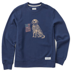 Men's USA Golden Simply True Fleece Crew
