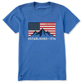 Women's Flag Mountain 1776 Short Sleeve Crusher Tee