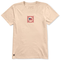 Women's Flag Burst Short Sleeve Crusher Tee