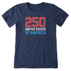 Women's 250 United States Short Sleeve Crusher Tee