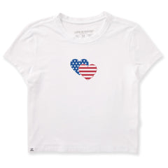 Women's Flag Heart Duo Crusher-LITE Shrunken Tee