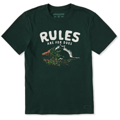 Men's Rules Are for Dogs Short Sleeve Crusher Tee
