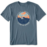 Men's Life is Good Sailor Short Sleeve Crusher Tee